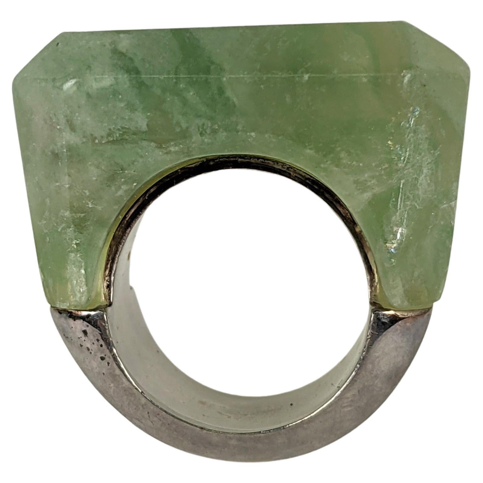 Chanel Haute Couture Runway Fluorite Ring. Spring/Summer 2000 For Sale