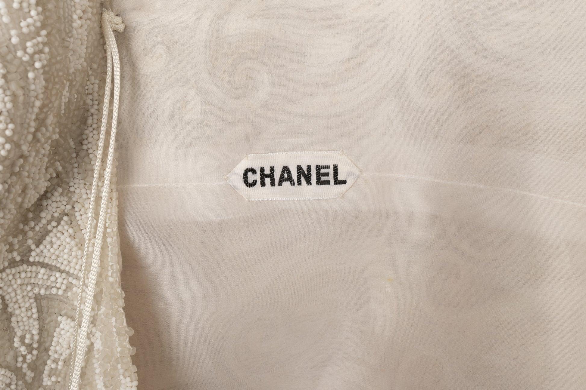 Ensemble haute couture Chanel avec chemisier et jupe en crêpe, 1994 en vente 5