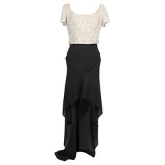 Ensemble haute couture Chanel avec chemisier et jupe en crêpe, 1994