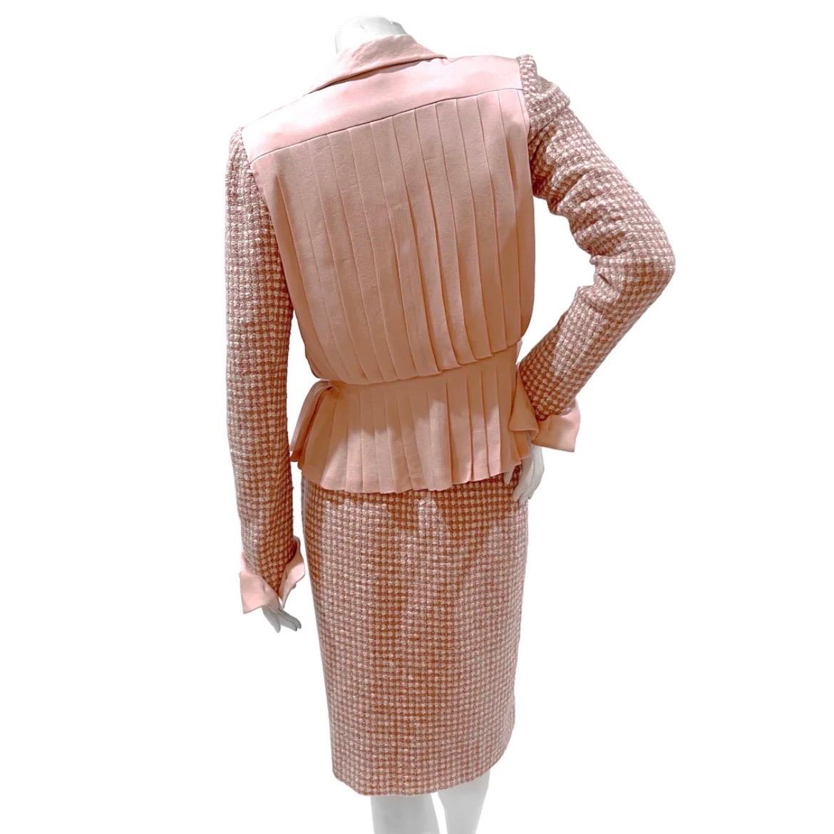 Brown Chanel Haute Couture Skirt Suit 