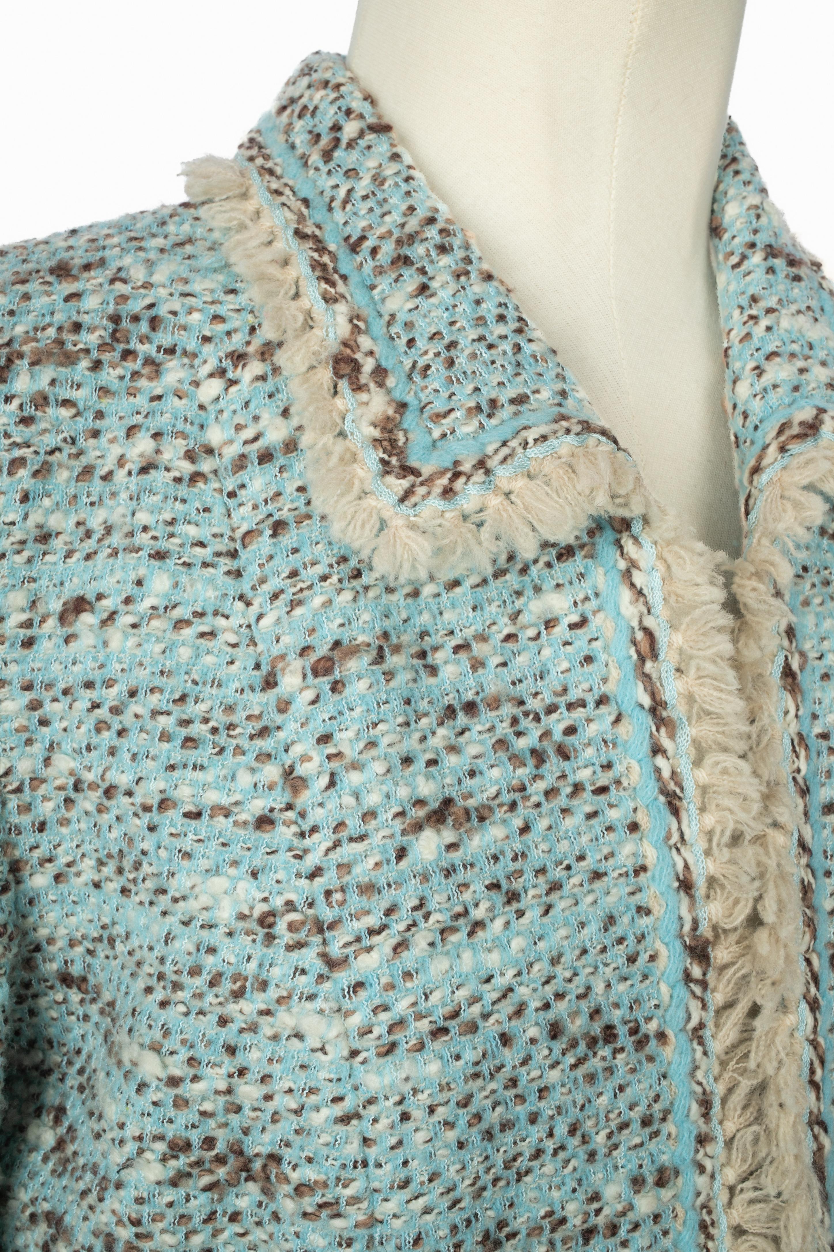 Chanel Haute Couture tweed jacket en Excelente estado para la venta en SAINT-OUEN-SUR-SEINE, FR