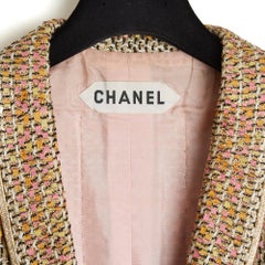 Chanel Haute Couture Veste Or FR38 circa 1990 Golden Silk Tweed Jacket UK10 US6