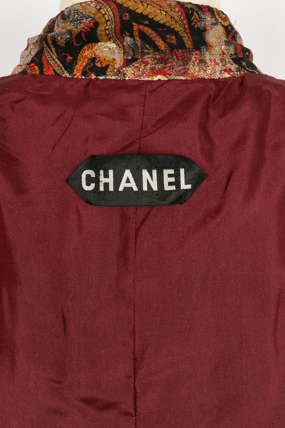 Chanel Haute Couture Wool and Silk Suit For Sale 9