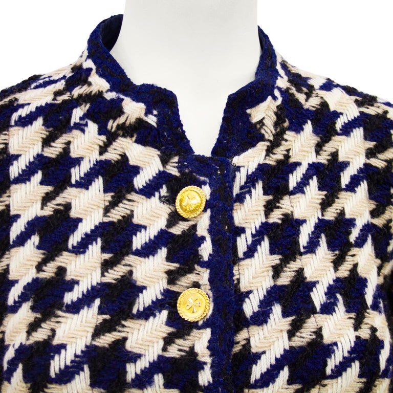 Chanel Haute Couture Woven Wool Classic Skirt Suit 1970's  1