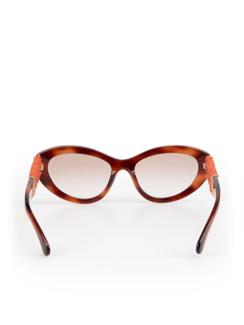Women's Chanel Havana Brown Tortoiseshell Cat Eye Sunglasses For Sale