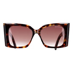 Chanel Havana Tweed Square Sunglasses With 'CC' Logo Detail