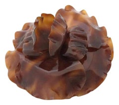 Chanel Havana Amber Tortoise Cc Camellia Brooch 216027