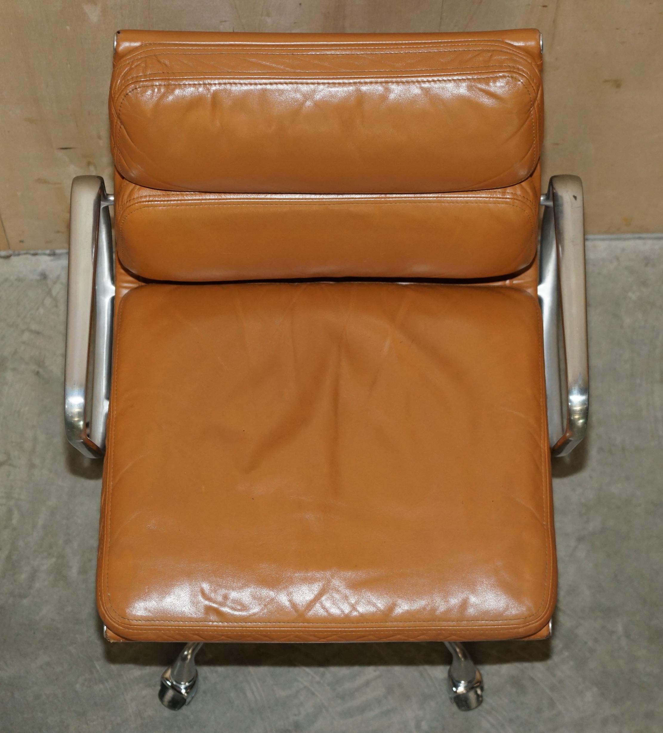 Chanel Head Office Herman Miller Eames EA217 Cognac Leather Softpad Office Chair 7