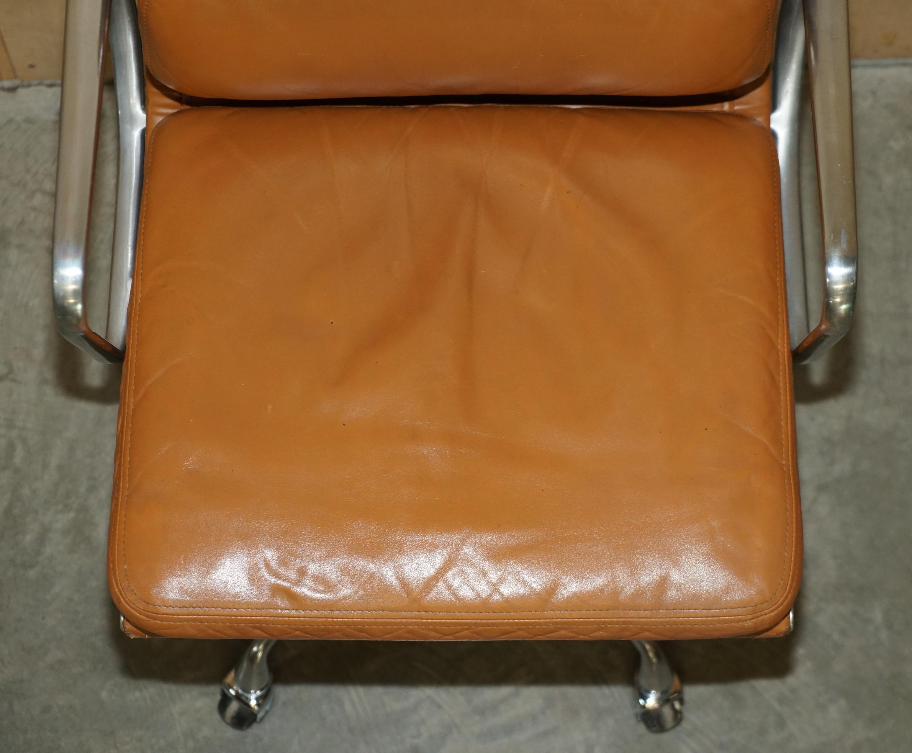 Chanel Head Office Herman Miller Eames EA217 Cognac Leather Softpad Office Chair 8