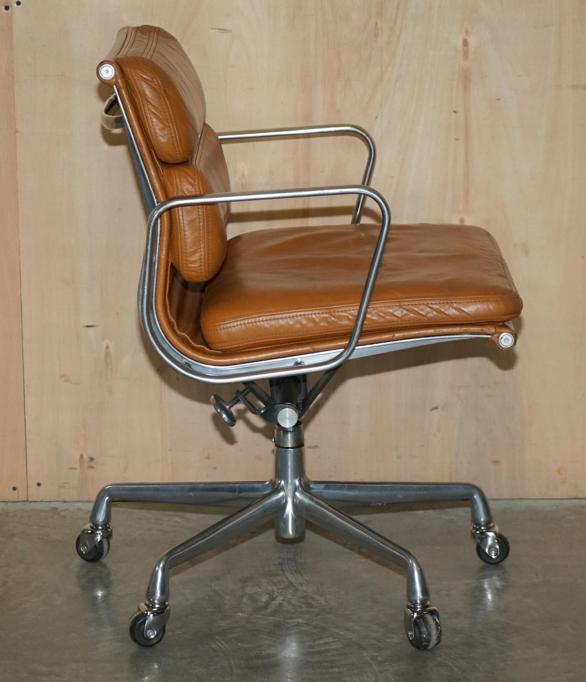 Chanel Head Office Herman Miller Eames EA217 Cognac Leather Softpad Office Chair 11