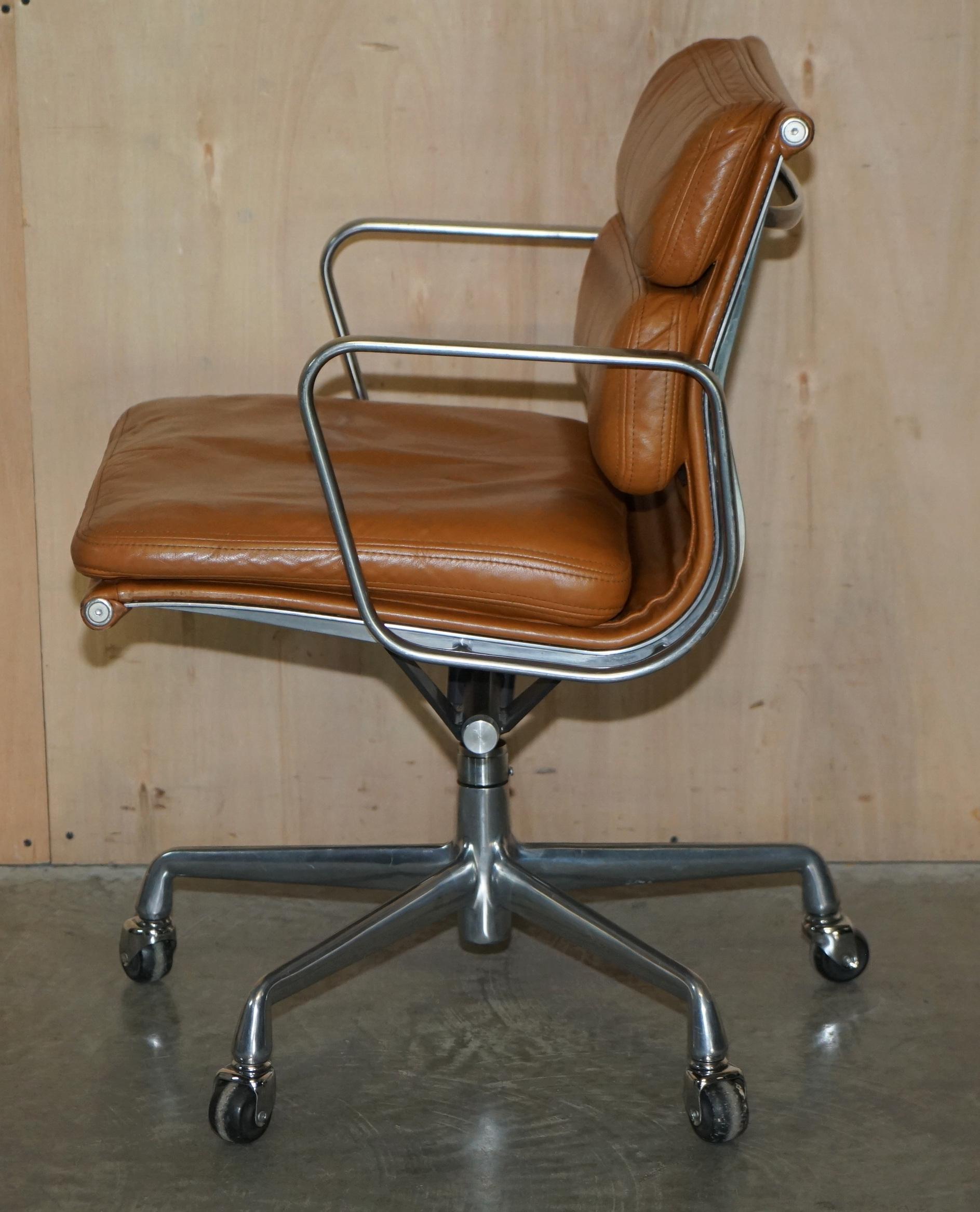 Chanel Head Office Herman Miller Eames EA217 Cognac Leather Softpad Office Chair 13