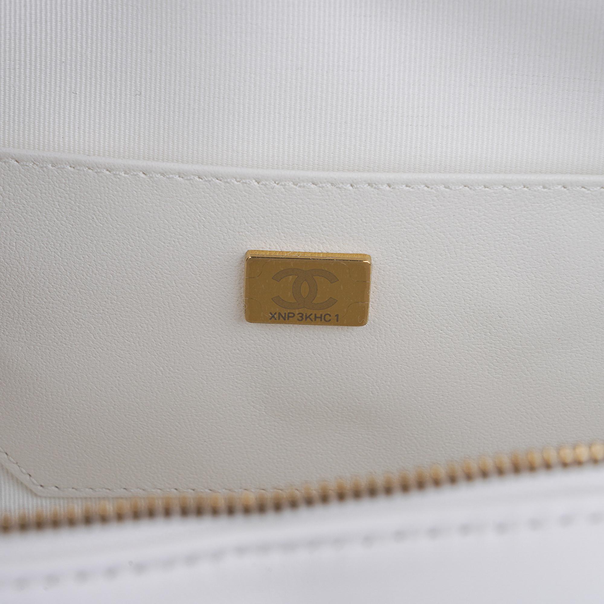 Chanel Herz-Tasche 2022 F/S Weiß Champagner Hardware Limitierte Auflage 6