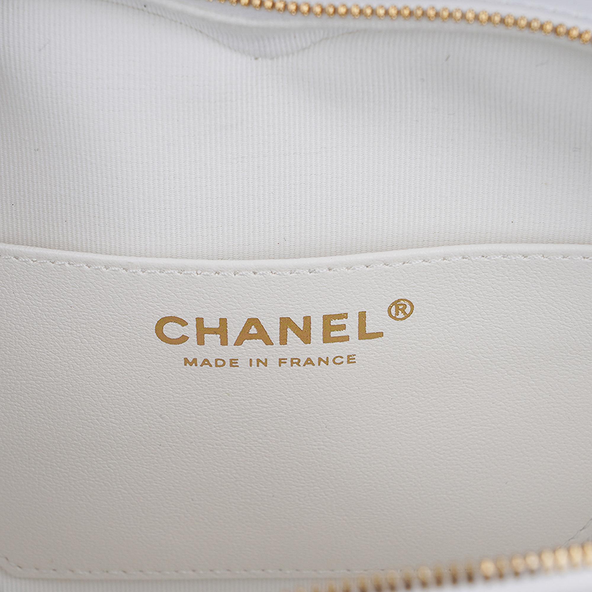 Chanel Herz-Tasche 2022 F/S Weiß Champagner Hardware Limitierte Auflage 7