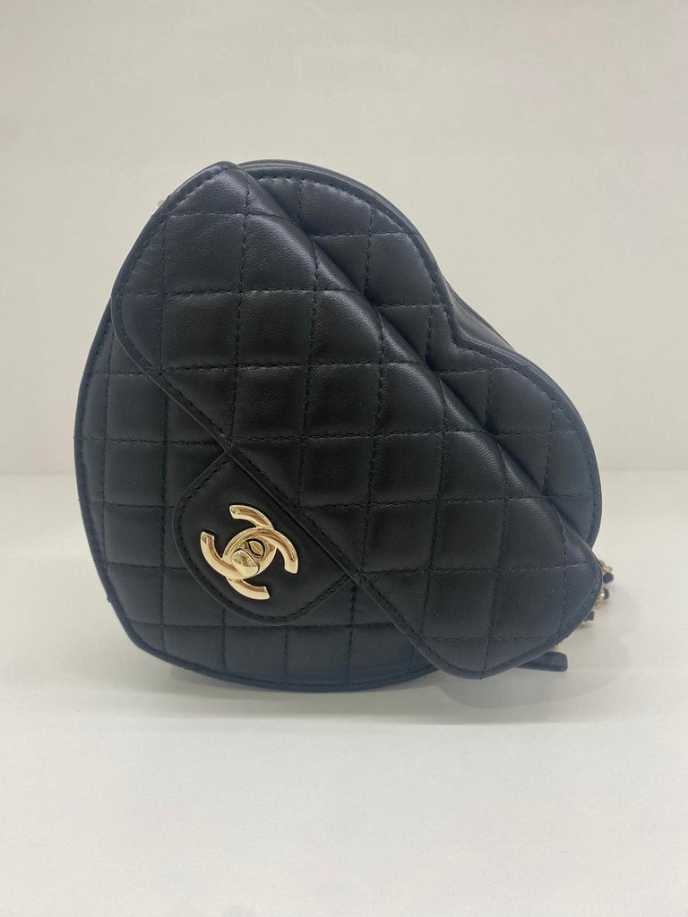 Chanel Heart bag black large CGHW For Sale at 1stDibs