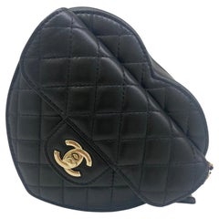 Black Chanel Heart Bag - 13 For Sale on 1stDibs  chanel heart bag for  sale, chanel heart clasp bag, chanel vintage heart bag