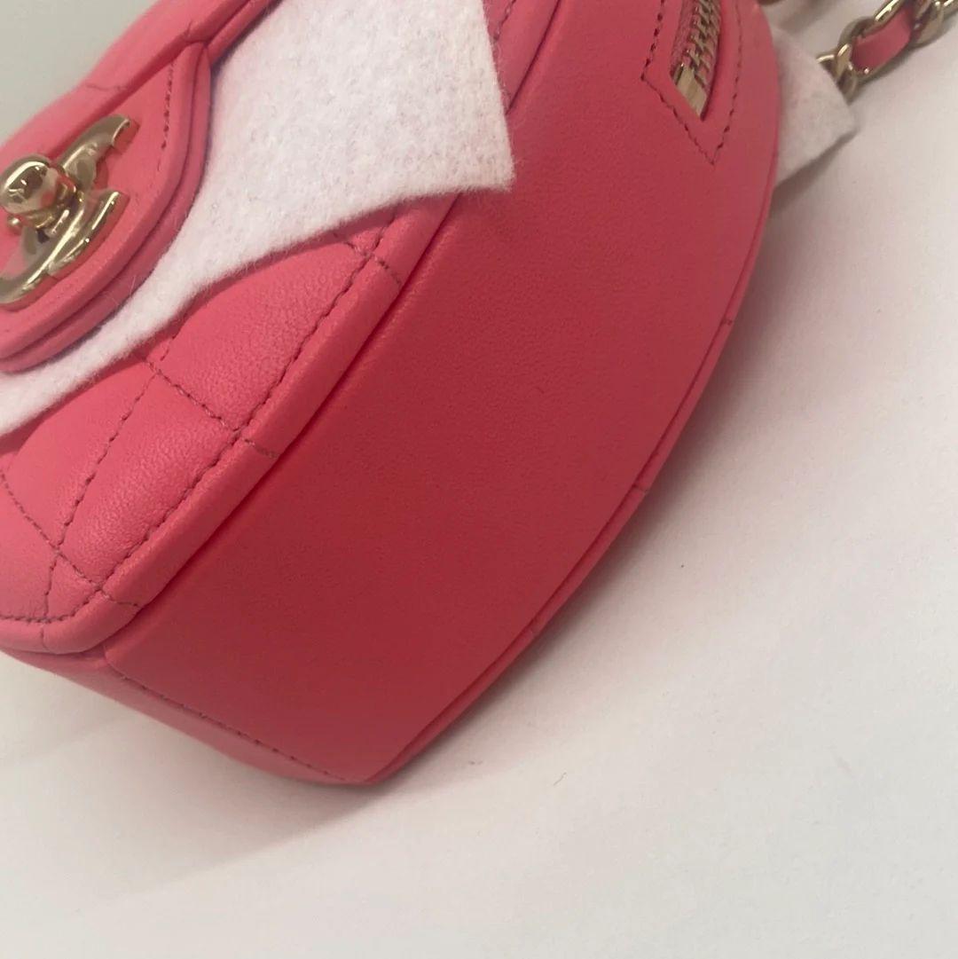Chanel Heart Bag Pink Small Unisexe en vente