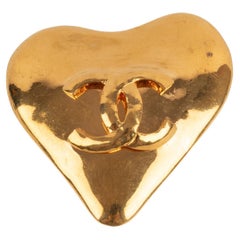 Chanel heart brooch