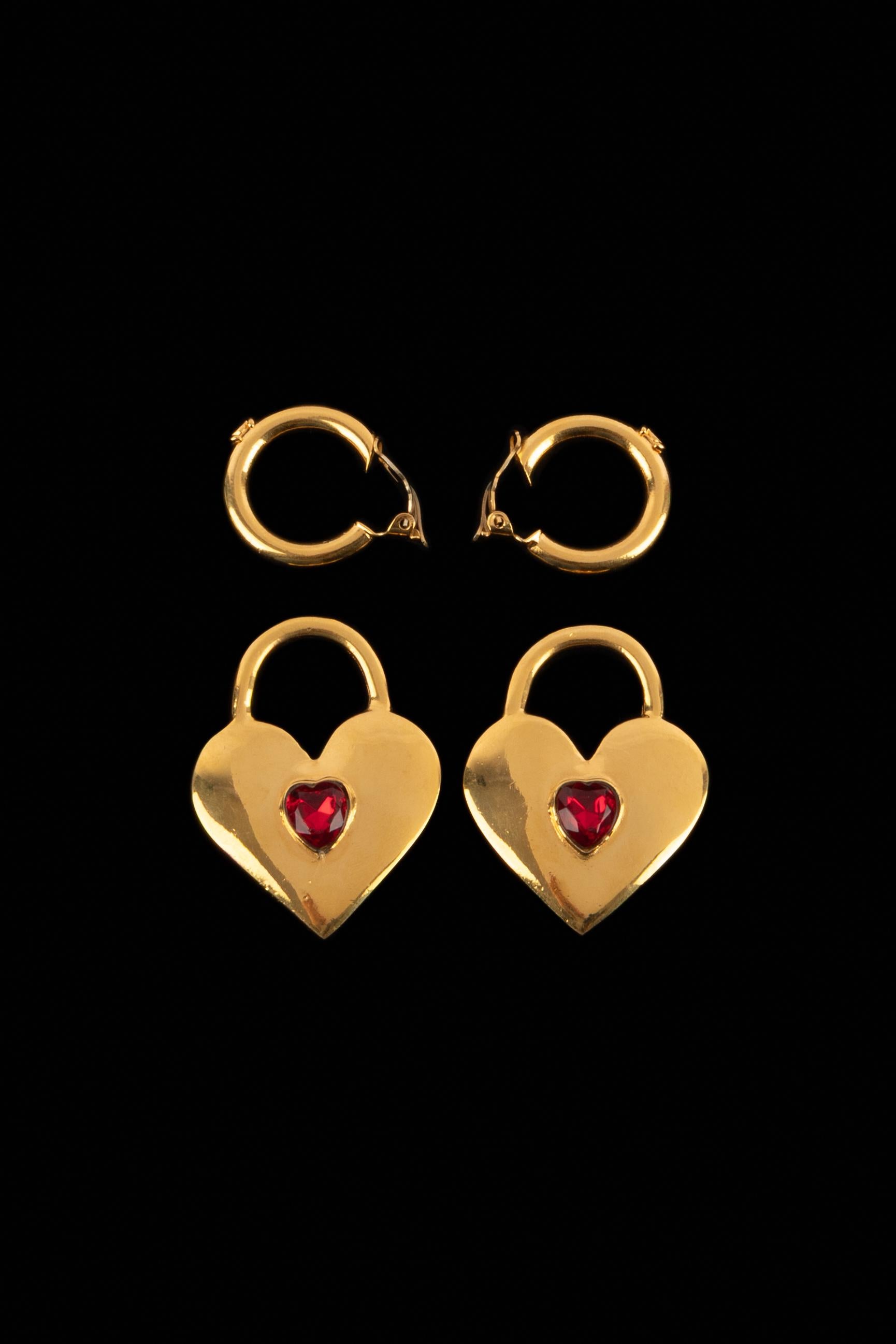 Orecchini a cuore Chanel in vendita 1