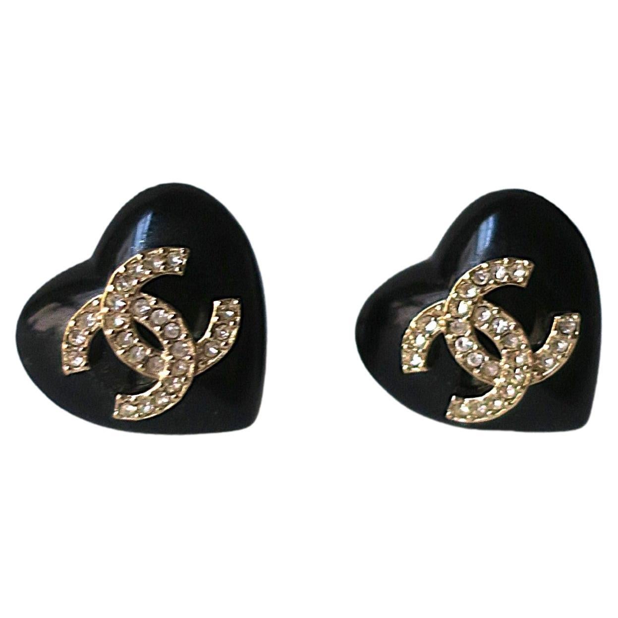Chanel Heart Earrings, Pair For Sale