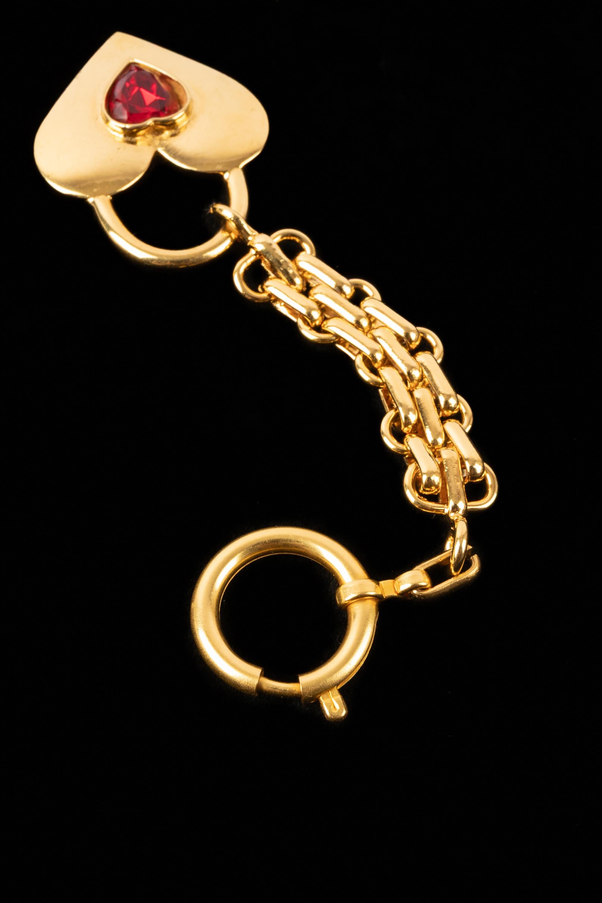 Chanel heart keyring 1988 In Excellent Condition For Sale In SAINT-OUEN-SUR-SEINE, FR