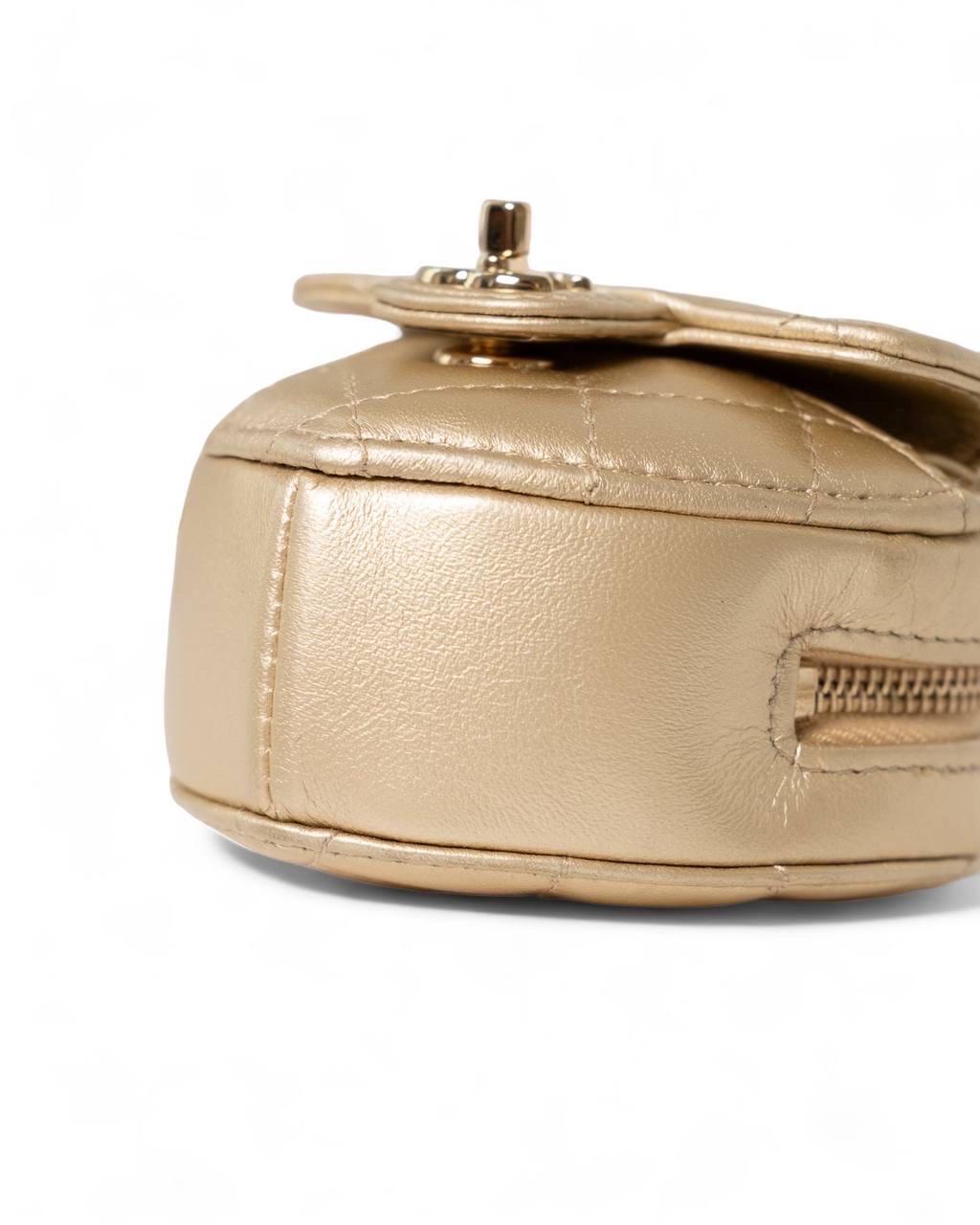 Chanel Heart Micro Timeless Oro Borsa a Tracolla For Sale 2