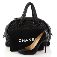 Chanel Quilted Lambskin Large Hidden Chain Bowler Bag