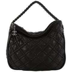 Chanel Hidden Chain Hobo Quilted Lambskin Large
