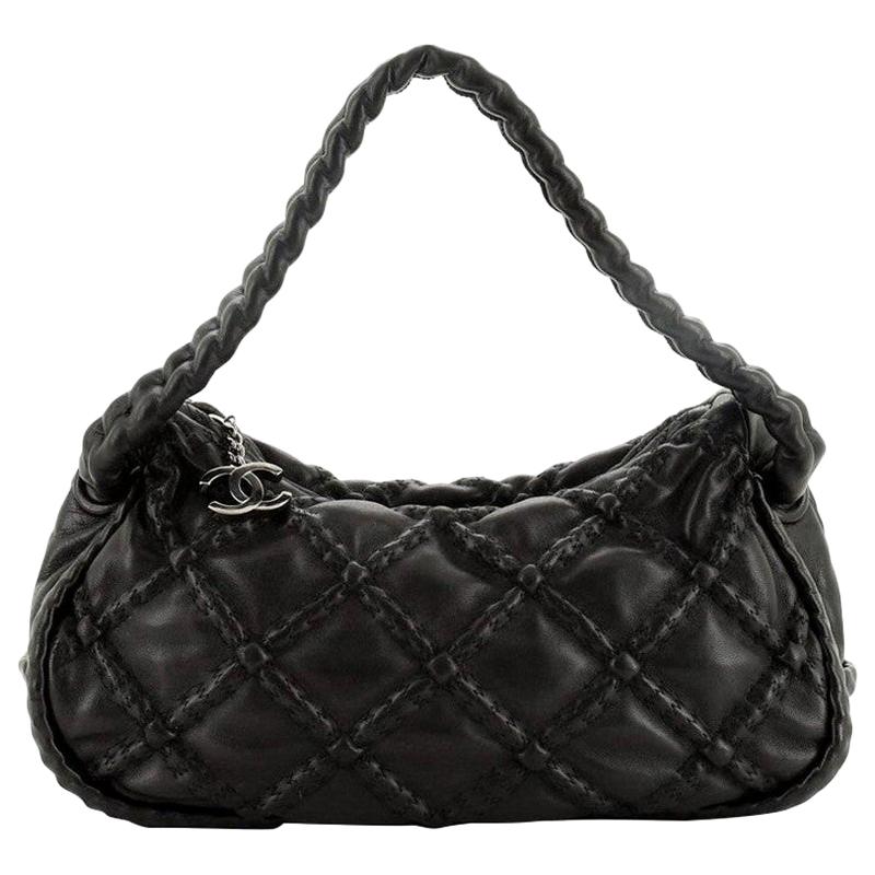 Chanel Hidden Chain Hobo Quilted Lambskin Small