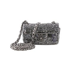 Chanel Hidden Sequins Flap Bag Quilted Sequins Extra Mini