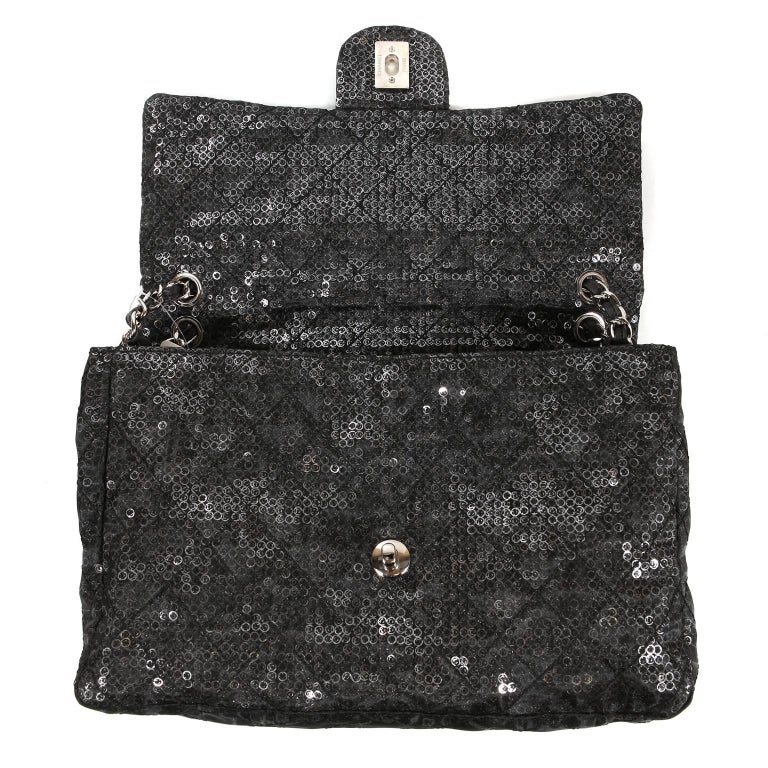 Chanel Hidden Sequins Jumbo Classic Flap Bag at 1stDibs