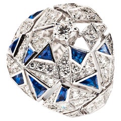 Chanel High Jewelry 18K White Gold, Sapphire and Diamond “Muse” Ring