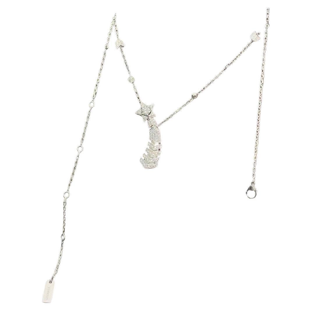 Chanel High Jewelry Collection Comète 18K White Gold Full Diamond Necklace