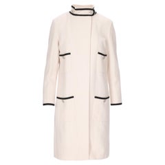 Used Chanel High Neck Wool Coat 