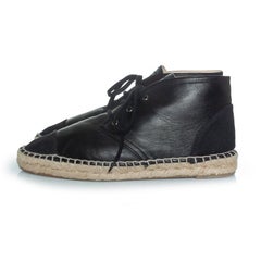 Chanel, High-top espadrille ankle boots in black