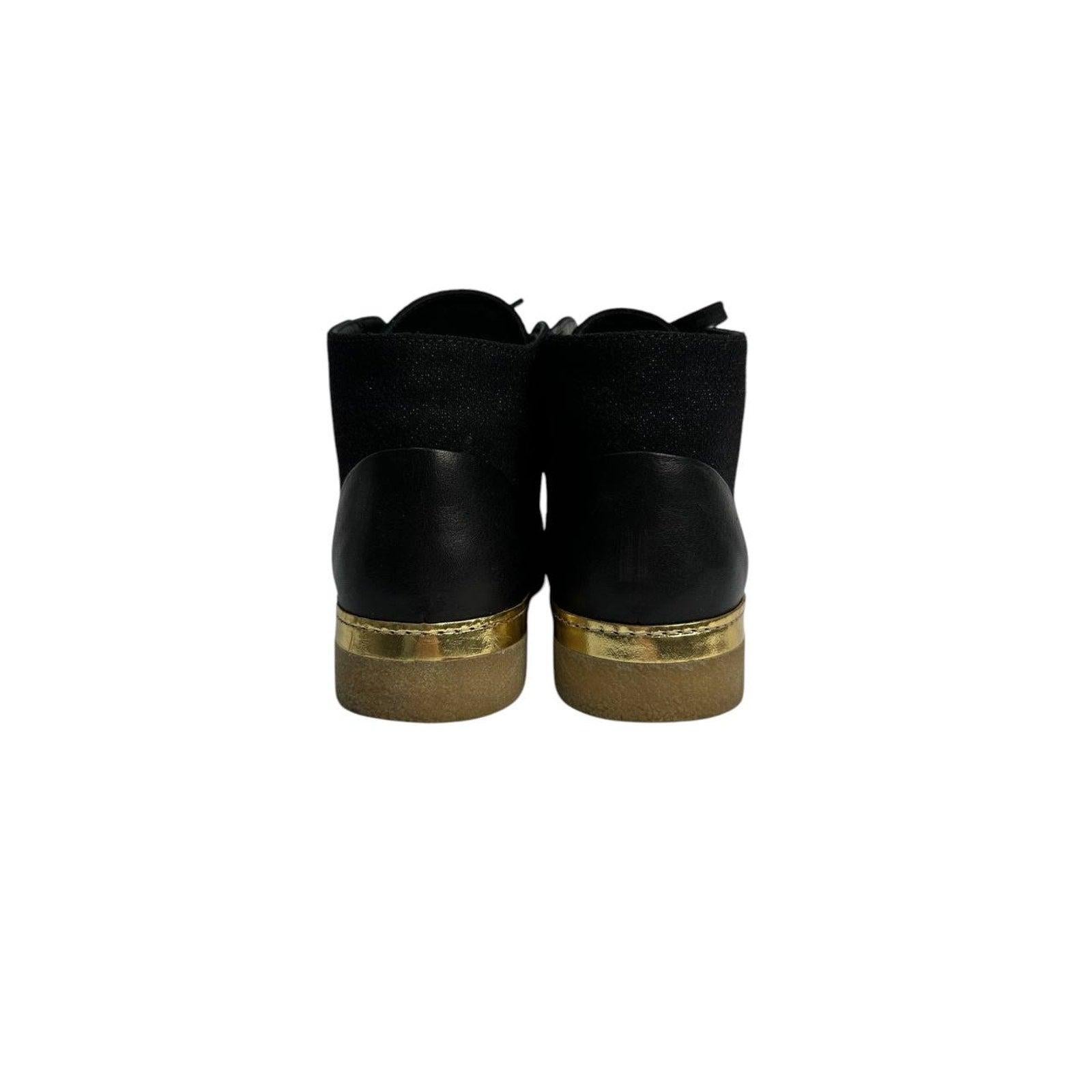 Chanel High-Top Glitter Textil Turnschuhe Booties Sz.36 im Zustand „Gut“ im Angebot in Krakow, PL
