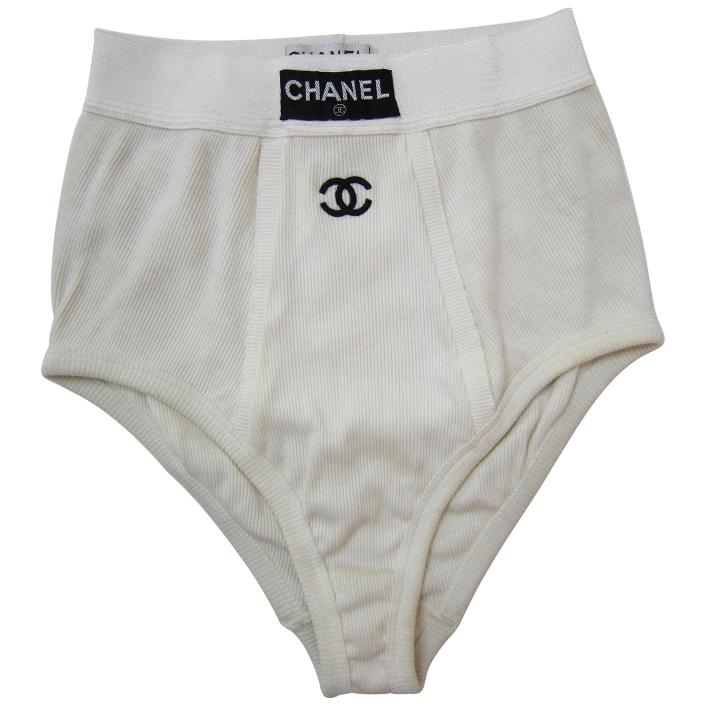 Chanel High Waist Panties Brief Underwear NWB ss 1993 