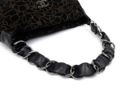 Chanel Hobo Camella Chain 218682 Black Suede Leather Hobo Bag