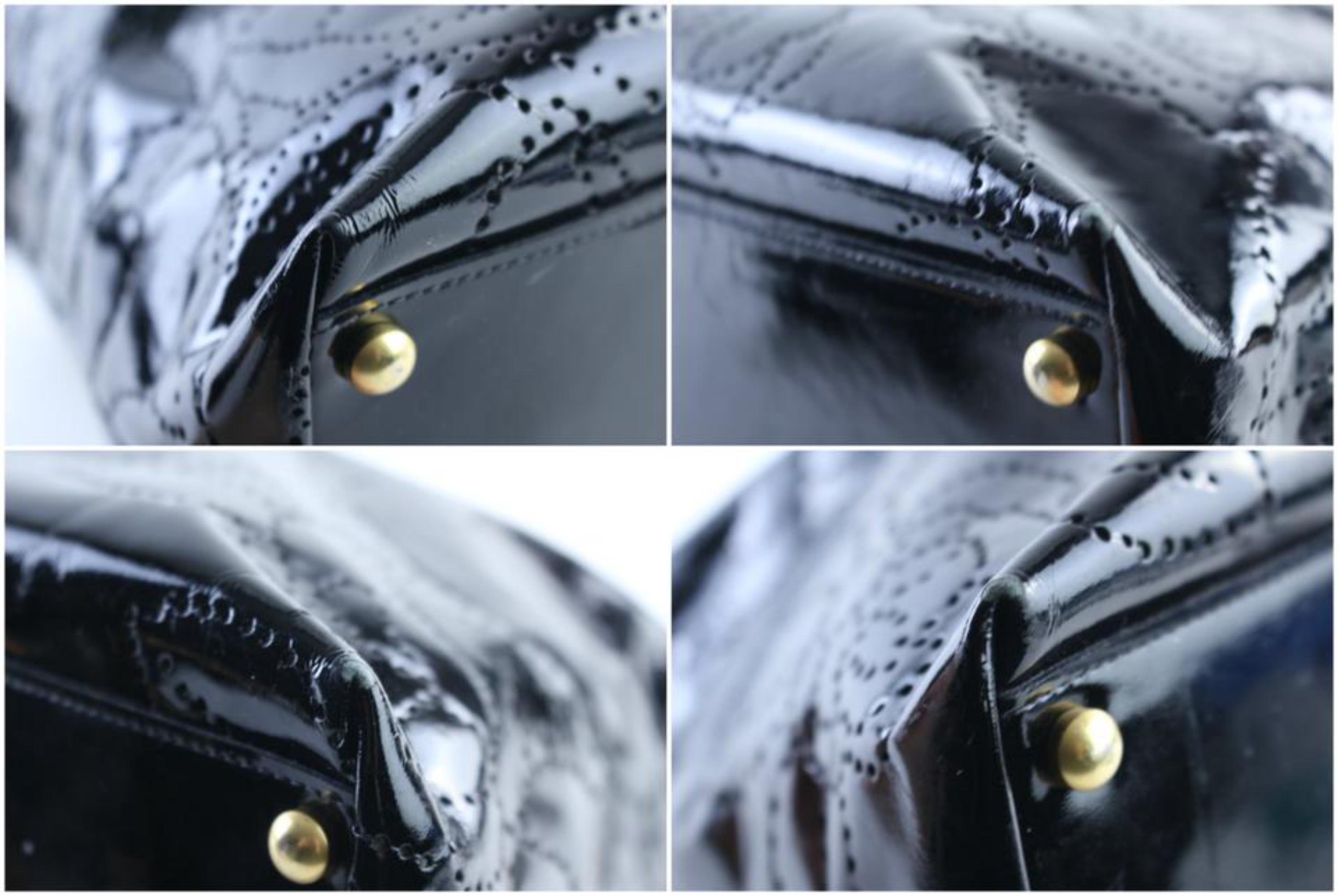 Chanel Hobo Embossed Camellia 7cr0326 Black Patent Leather Shoulder Bag For Sale 7