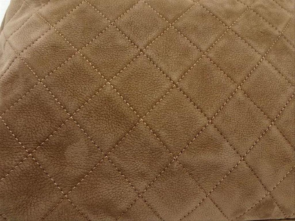 Chanel Hobo Extra Large Quilted 215439 Brown Suede Shoulder Bag 4