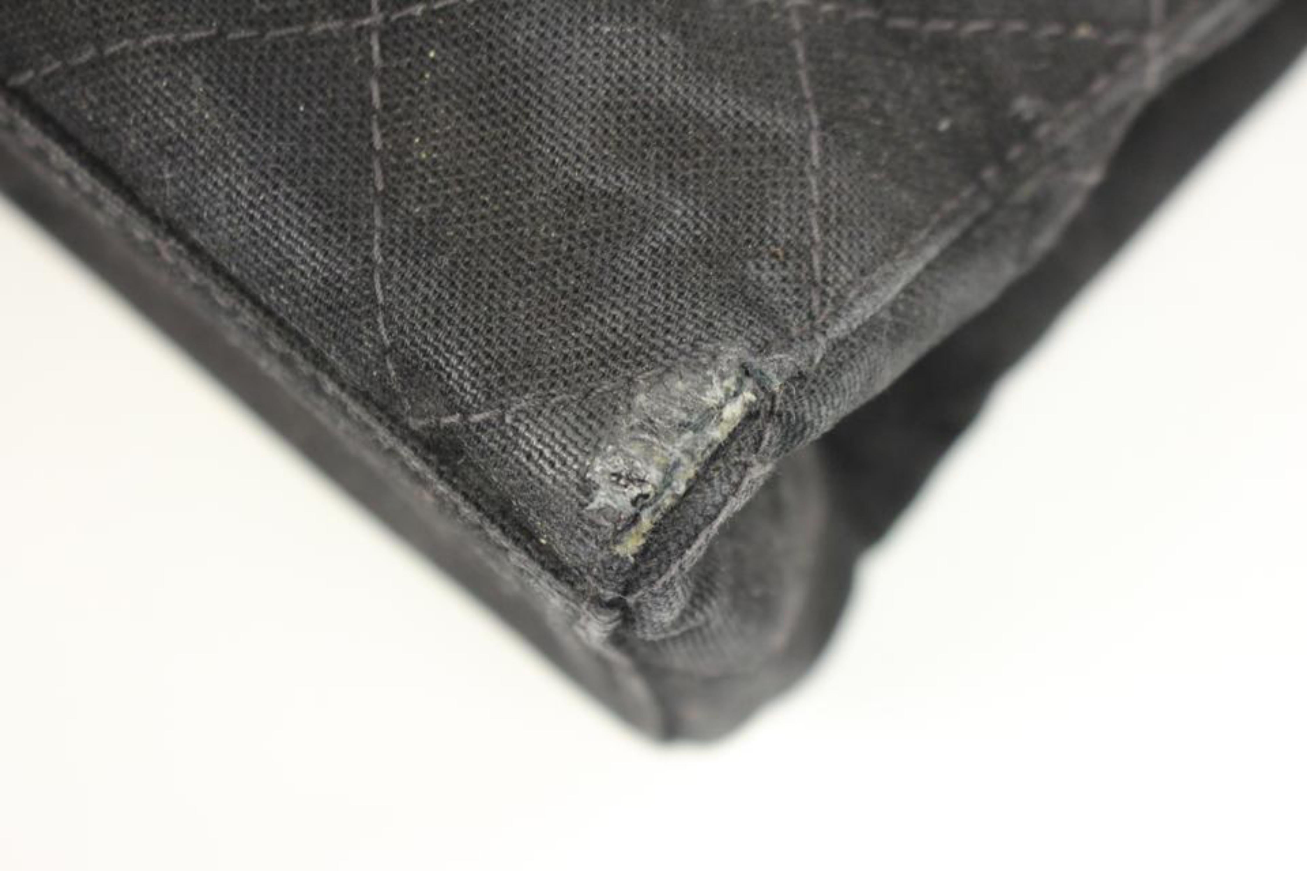 Chanel Hobo Quilted Ccty43 Black Canvas Shoulder Bag 6