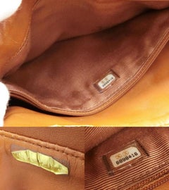 Chanel Hobo Quilted Chain 231077 Brown Rabbit Fur Tote