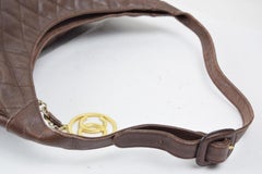 Chanel Hobo ( Ultra Rare ) Quilted Caviar 101402 Brown Leather Shoulder Bag