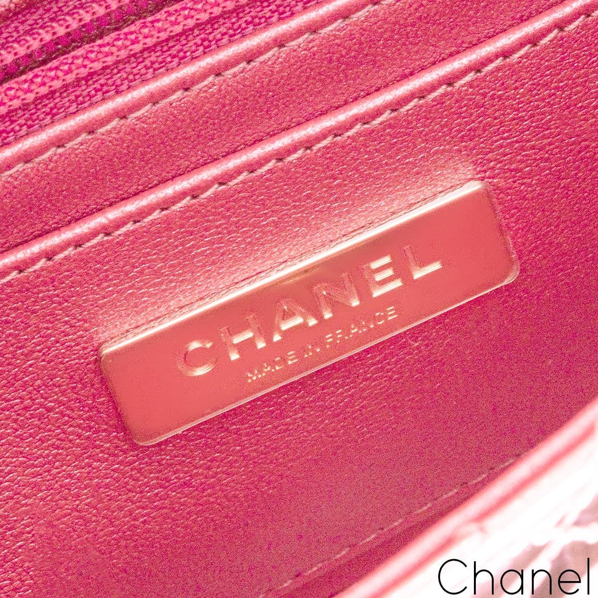 Chanel Hollywood Boulevard Flap With Coin Purse in Mirror Metallic Pink Calfskin For Sale 3