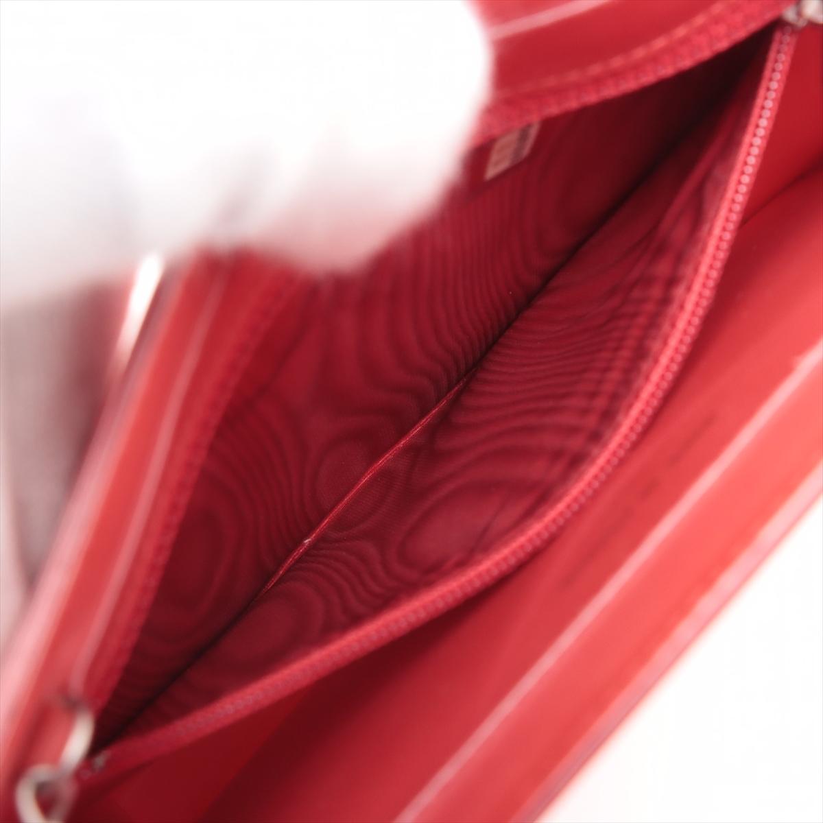 Chanel Hologram CC Logo Chain Tote Bag Red 5