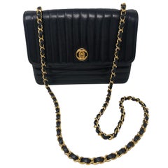 Chanel Horizontal Quilted Black Lambskin Bag