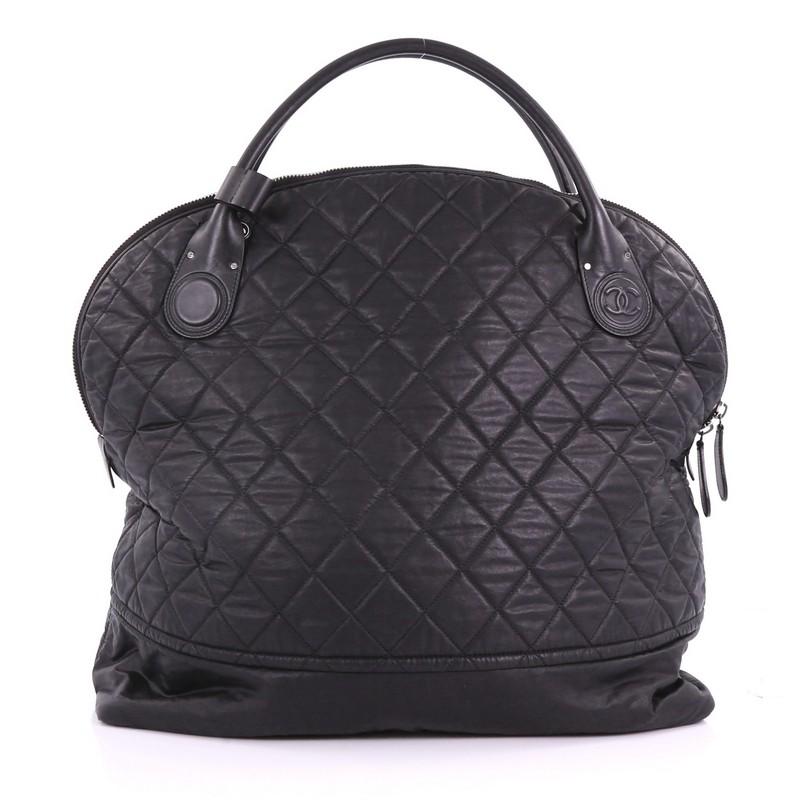 Chanel Horizontal Sport Weekender Bag Quilted Coated Canvas XL In Excellent Condition In NY, NY