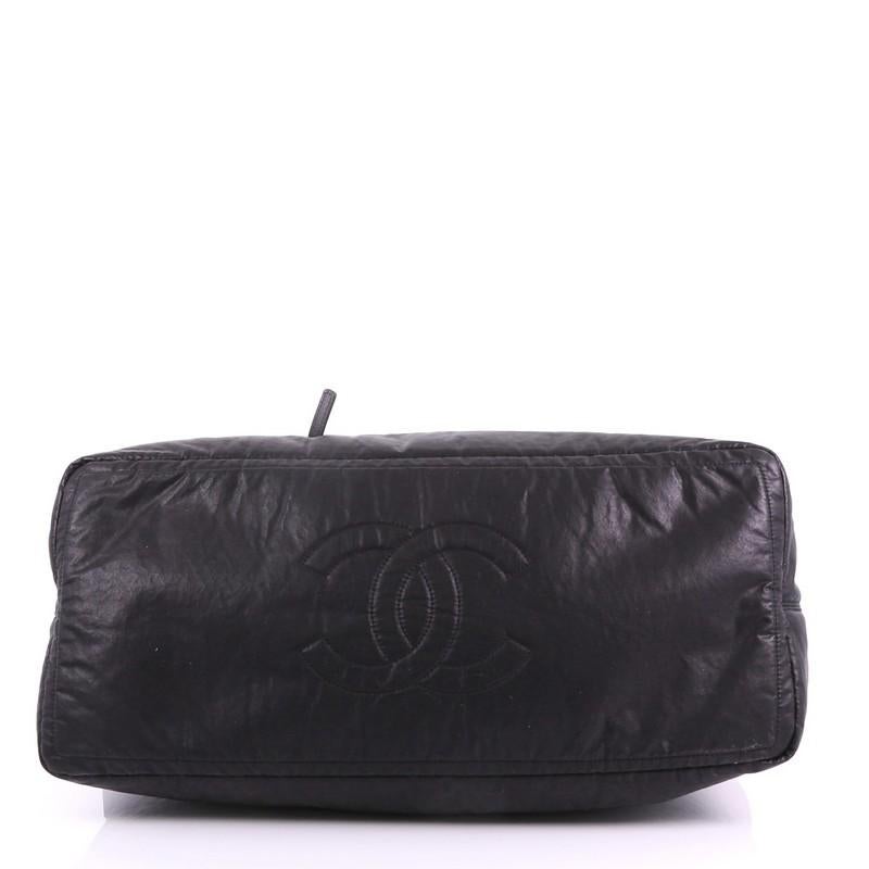 Women's Chanel Horizontal Sport Weekender Bag Quilted Coated Canvas XL