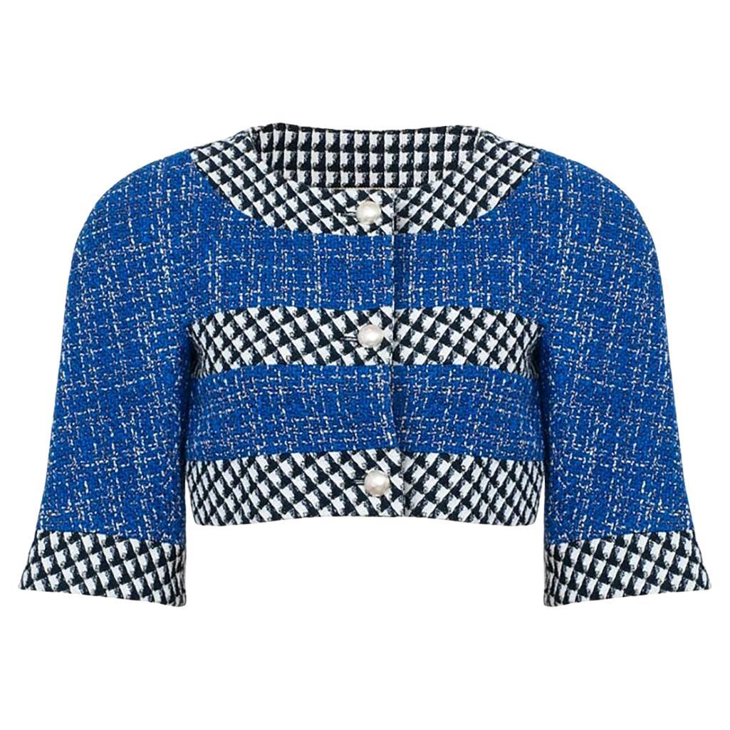 Chanel Heiße Cropped Tweed-Laufstegjacke im Angebot