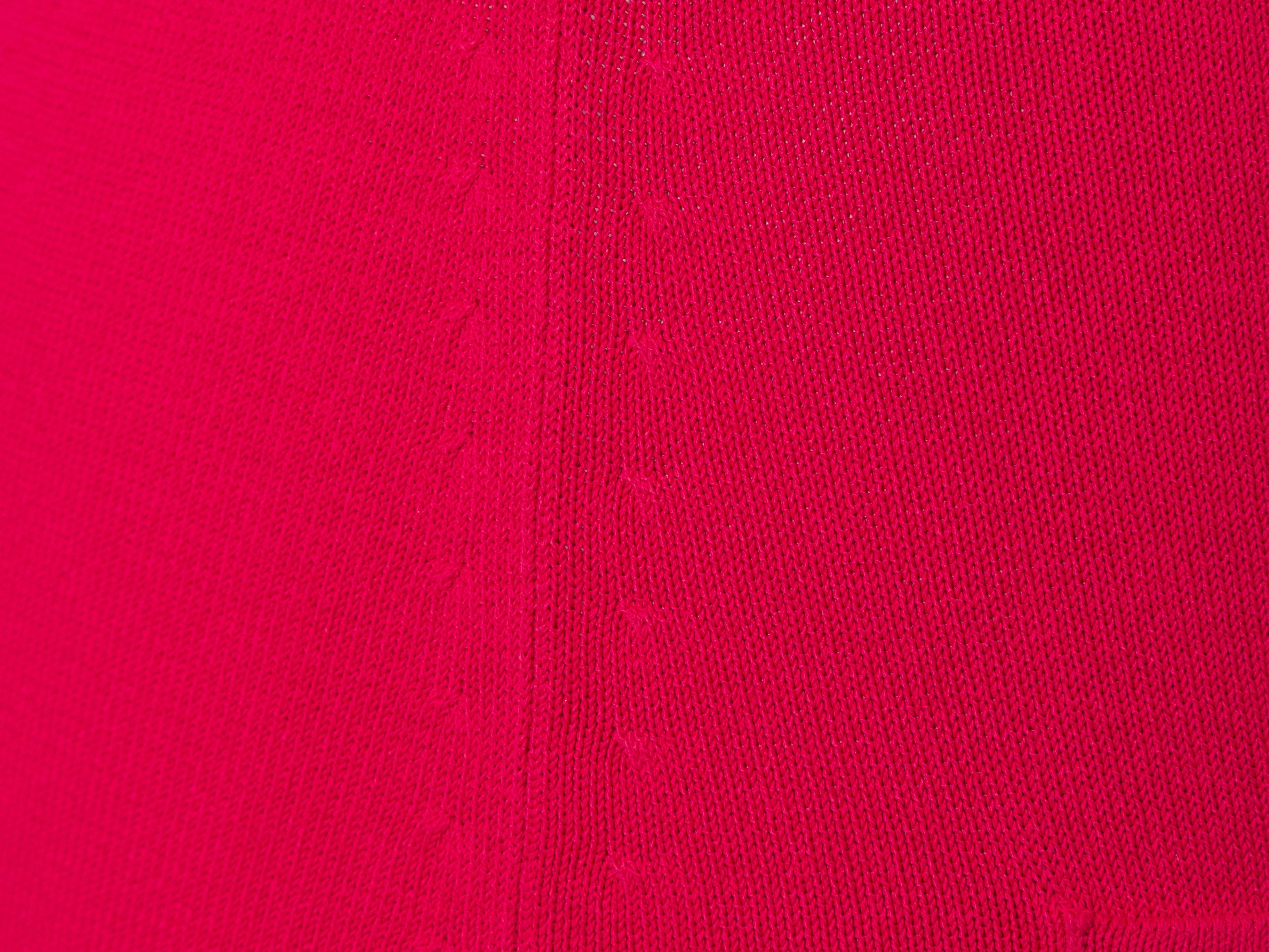 Chanel Hot Pink Cap Sleeve Mini Dress 1