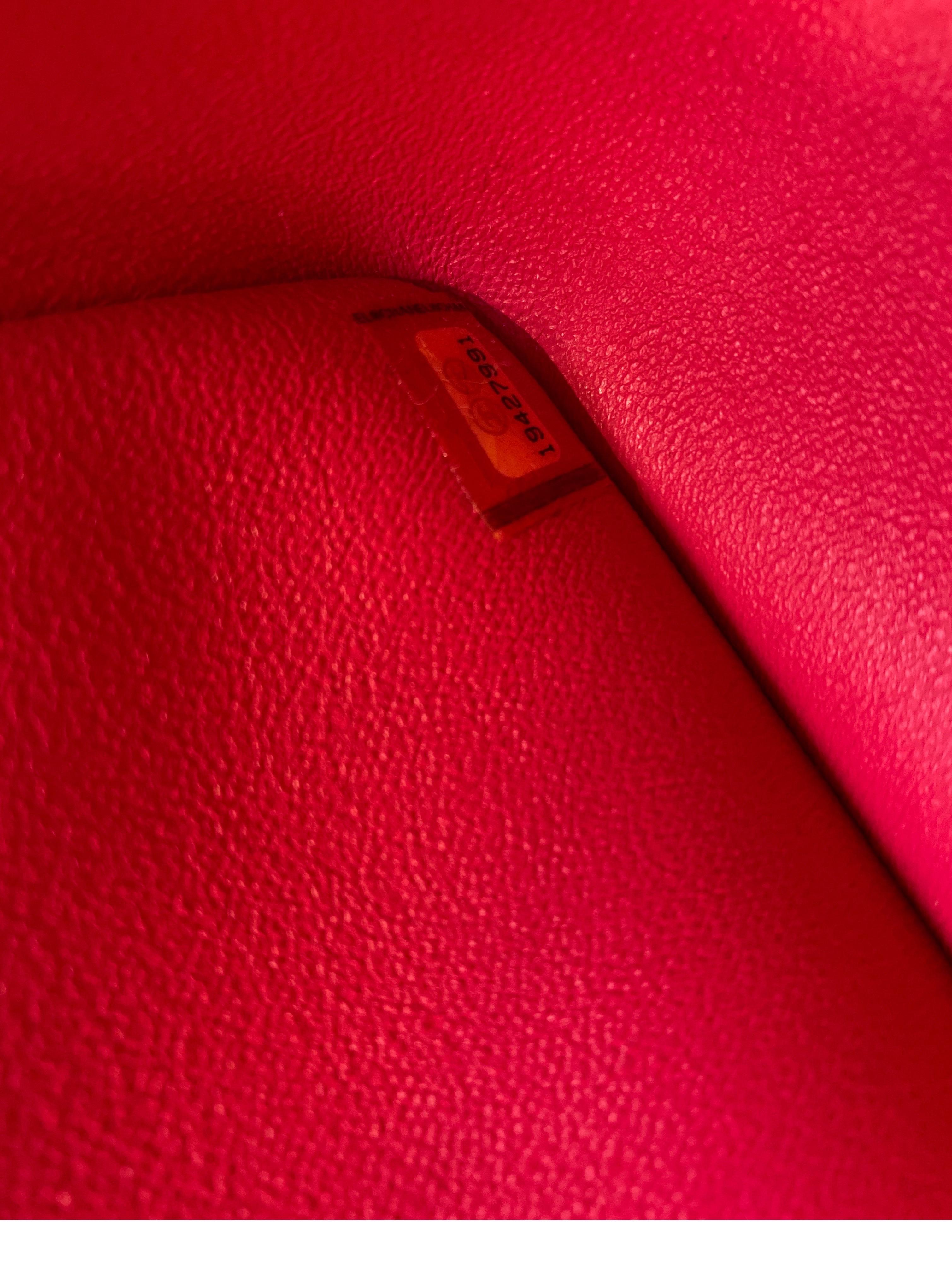 Chanel Hot Pink Jumbo Lambskin Bag  12